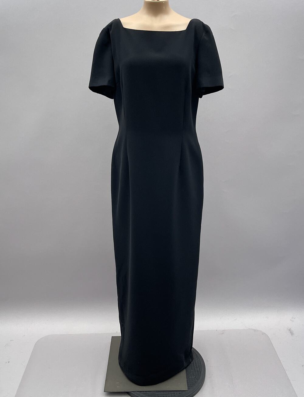 Maggy London Vtg Dress Women 12 Black Long Maxi Formal Lace Back Whimsigoth